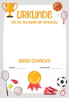 Vorschau - Fördermaterial/Inklusion - Sportfest Urkunden für Kinder – Sporttag & Sportwettbewerb Vorlagen | Teilnahmeurkunde mit Text & Blanko für Einzelkinder & Teams | Grundschule & Sportverein - Seite 3