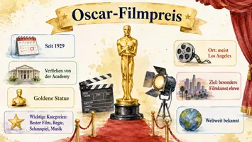 Vorschau - Arbeitsblätter - Arbeitsblätter zum Thema "Oscar-Filmpreis" + Lösung & MP3 + Mindmap + Infografik - Seite 1