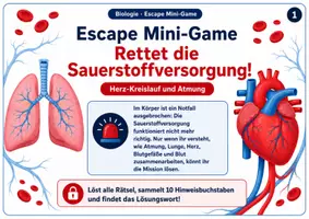 Vorschau - Arbeitsblätter - Escape Mini-Games Humanbiologie – 3 Rätselstunden zu Immunsystem, Verdauung, Atmung und Blutkreislauf - Seite 2