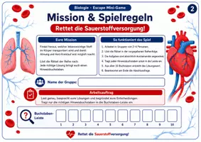 Vorschau - Arbeitsblätter - Escape Mini-Games Humanbiologie – 3 Rätselstunden zu Immunsystem, Verdauung, Atmung und Blutkreislauf - Seite 3
