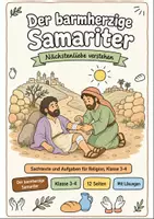 Vorschau - Arbeitsblätter - Der barmherzige Samariter – Sachtexte und Aufgaben für Religion Klasse 3-4 - Deckblatt