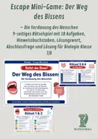Vorschau - Arbeitsblätter - Escape Mini-Game: Der Weg des Bissens – Die Verdauung des Menschen - Deckblatt