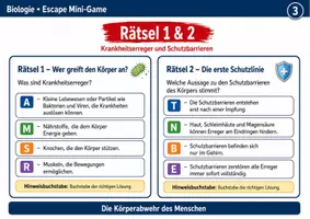 Vorschau - Arbeitsblätter - Escape Mini-Game: Alarm im Immunsystem – Die Körperabwehr des Menschen - Seite 3