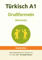 Vorschau - Merkblätter - Türkisch A1 - Grußformeln: kostenlose Lernhilfe - Deckblatt