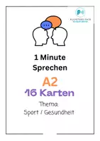 Vorschau - Stundenentwürfe - A2 -16 Sprechkarten Thema:Sport und Gesundheit SUPER - Deckblatt