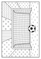Vorschau - Mal- und Bastelvorlagen - Fußball WM im Pop Art Stil – 25 kreative Ausmalbilder - Seite 1