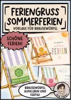 Vorschau - Bildkarten - Feriengruß Sommerferien - Deckblatt