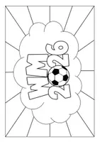Vorschau - Mal- und Bastelvorlagen - Fußball WM Ausmalbilder für Klasse 1 bis 4 - Seite 1