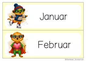 Vorschau - Anderer Materialtyp - Erdmännchenklasse Tafelkalender Klassentier Erdmännchen Superhelden - Seite 1