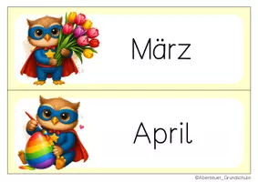 Vorschau - Anderer Materialtyp - Eulenklasse Tafelkalender Klassentier Eule Superhelden - Seite 3