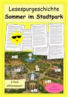 Vorschau - Stundenentwürfe - Lesespurgeschichte - Sommer im Stadtpark - Deckblatt