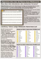 Vorschau - Spiele - Namen-lesen-Wettbewerbe - ein Lesetraining in Grundschrift - Seite 1