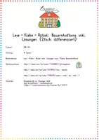 Vorschau - Arbeitsblätter - Bauernhof & Bauernhoftiere: Lese-Klebe-Rätsel (Leseförderung & Logik) - Sachunterricht / Deutsch - Kl. 2/3 - Seite 1