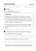Vorschau - Arbeitsblätter - Rechtschreibtests zum Thema: Sommerferien und Herbst - Seite 1