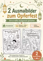 Vorschau - Mal- und Bastelvorlagen - 2 Ausmalbilder zum Opferfest – Eid al-Adha kindgerecht | Teilen, Gemeinschaft & Hilfsbereitschaft - Deckblatt
