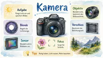 Vorschau - Arbeitsblätter - Arbeitsblätter "Was kann eine Digitalkamera?" + Lösung & MP3 + - Seite 1