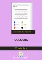 Vorschau - Arbeitsblätter - Colours: Vocabulary (English) - Deckblatt