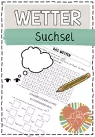 Vorschau - Arbeitsblätter - Wetter Suchsel Arbeitsblatt - Deckblatt