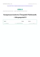 Vorschau - Stundenentwürfe - Fit für VERA 8 Mathematik – 12 kompetenzorientierte Aufgaben mit ausführlichen Musterlösunge - Deckblatt