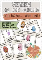 Vorschau - Spiele - VERBEN SCHULE Lesespiel "Ich habe... wer hat?" - Deckblatt