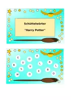 Vorschau - Aufgabenkarten - Schüttelwörter mit Harry Potter - Deckblatt