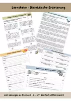 Vorschau - Arbeitsblätter - Lerntheke - dialektische Erörterung - Deckblatt