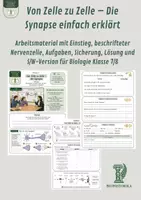Vorschau - Unterrichtsreihen - Von Zelle zu Zelle – Die Synapse einfach erklärt - Deckblatt