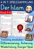 Vorschau - Unterrichtsreihen - Islam Weltreligion 4in1 Spielesammlung Ethik Religion - Deckblatt