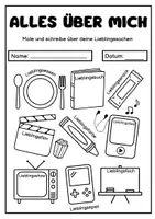 Vorschau - Mal- und Bastelvorlagen - Das bin ich - Steckbrief und Selbstporträt - Deckblatt