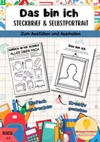 Vorschau - Mal- und Bastelvorlagen - Das bin ich - Steckbrief und Selbstporträt - Seite 1