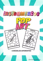 Vista previa - Hojas de trabajo - Instrumentos pop art (cat/cast) - Portada