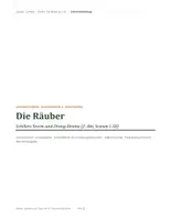 Vorschau - Stundenentwürfe - Schiller · Die Räuber (II,1–3) · Komplette Unterrichtsreihe · Sturm und Drang - Seite 1