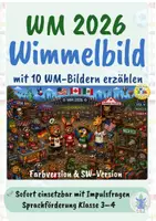 Vorschau - Stundenentwürfe - WM 2026 Wimmelbild – Erzählen & Schreiben | DaZ | Klasse 3–4 - Deckblatt