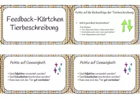 Vorschau - Anderer Materialtyp - Tierbeschreibung: Feedback (Vermisstenanzeige) feedbackkärtchen - Seite 2