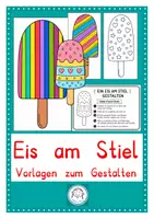 Vorschau - Mal- und Bastelvorlagen - Eis am Stiel gestalten. Vorlagen - Deckblatt