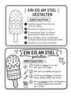 Vorschau - Mal- und Bastelvorlagen - Eis am Stiel gestalten. Vorlagen - Seite 1