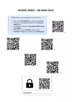Vorschau - Arbeitsblätter - Digitale Rallye zum simple present - Deckblatt