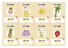 Vorschau - Arbeitsblätter - Thema Sommer: Lesespiel (Ich habe, wer hat?) - Seite 2