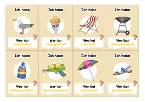 Vorschau - Arbeitsblätter - Thema Sommer: Lesespiel (Ich habe, wer hat?) - Seite 3