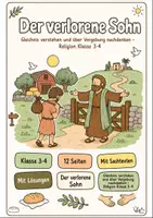 Vorschau - Arbeitsblätter - Der verlorene Sohn – Gleichnis, Vergebung und Neuanfang | Religion Klasse 3-4 - Deckblatt
