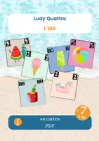 Aperçu - Apprentissages en autonomie - Le jeu Lud'Y Quattro sur le thème de l'été - Page de couverture
