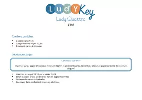 Aperçu - Apprentissages en autonomie - Le jeu Lud'Y Quattro sur le thème de l'été - Page 1