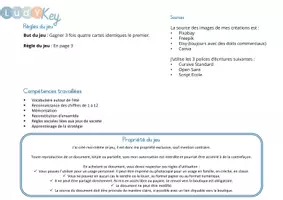 Aperçu - Apprentissages en autonomie - Le jeu Lud'Y Quattro sur le thème de l'été - Page 2