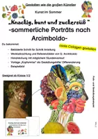 Vorschau - Stundenentwürfe - Kunst: Knackig, bunt und zuckersüß - sommerliche Porträts nach Arcimboldo - Deckblatt