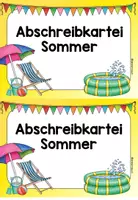 Vorschau - Fördermaterial/Inklusion - Abschreibkartei Sommer - Seite 1