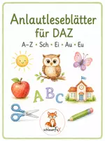 Vorschau - Arbeitsblätter - Anlaut-Leseblätter für DaZ - Deckblatt
