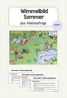 Vorschau - Fördermaterial/Inklusion - Wimmelbild Sommer (plus Arbeitsaufträge) - Deckblatt