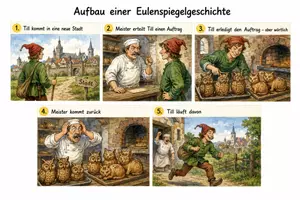 Vorschau - Arbeitsblätter - Eulenspiegelgeschichte Aufbau und Redewendungen - Seite 3