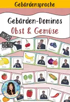 Vorschau - Spiele - Dominos - Gebärdensprache / Gebärden - Obst und Gemüse - Deckblatt