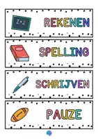 Voorbeeld - Juf Larissa - Dagritmekaarten deel 1 Hoofdletters - Pagina 1
